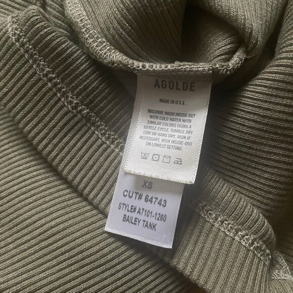 AGOLDE Bailey ribbed tank top, uniform, XS, NWT - Picture 10 of 11